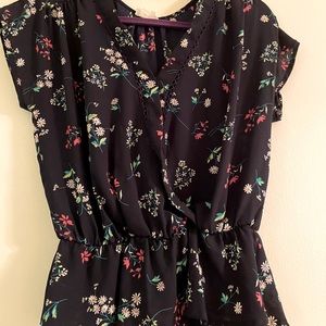 Sienna Sky floral faux wrap top